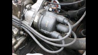 Geo Metro G10 3cyl 1992 gets new ignition pickup, distributor cap, rotor, spark wires and spark plug