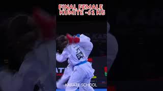 CHINA VS JAPAN | FINAL FEMALE KUMITE -61 KG | #shorts #karate