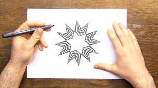 How to draw Geometrical Design | Geometric Drawing Tutorial