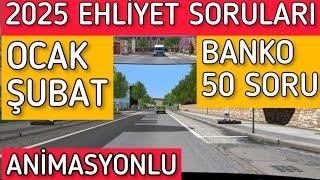 EHLİYET SINAV SORULARI 2025/ 2025 OCAK ŞUBAT EHLİYET SINAV SORULARI #animasyonluehliyetsoruları