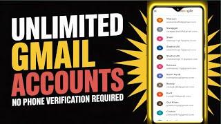 UNLIMITED GMAIL ACCOUNT Without Phone Verification | Unlimited Gmail Create Method 2025