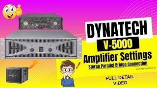 Dynatech V5000 Amplifier All Settings | Dynatech V5000 Back Setting | Amplifier Setting | V5000