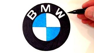 Как рисовать символ БМВ bmw