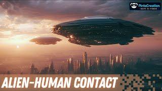 Peaceful Alien-Human Contact  (AI-Generated Sci-Fi Short)