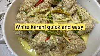 White chicken karahi restaurant style by deebz