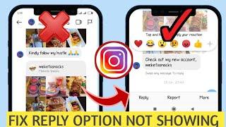 how to fix reply option missing on instagram 2023 (reply option not showing Instagram)