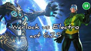 MCOC Warlock vs Electro act 6.2.5 1% permanent regeneration, poison, do not go gentle global node