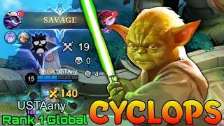 SAVAGE! 19 Kills Cyclops 7,000+ Matches! - Top 1 Global Cyclops by USTAny - Mobile Legends