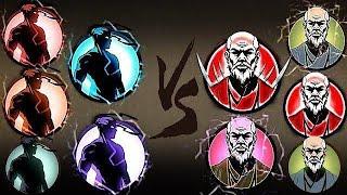 Shadow fight2 Evil Shadow Team Vs Evil Sensei Team