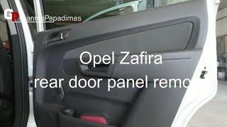 Opel Zafira B (2005-2014) rear door panel removal