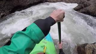 Paddling Bailey in the Jackson Antix (C-1).