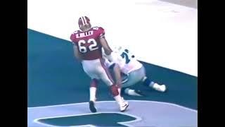 Danny Noonan scores his only NFL touchdown on a pick six against the Falcons in 1988