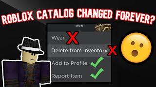 YOU CANT DELETE ROBLOX ITEMS FROM YOUR INVENTORY? (ACCESSORY OPTIONS DELETED)