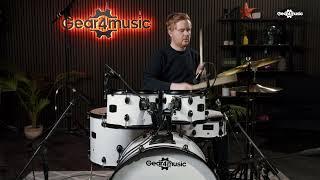 BDK-22 Rock Drum Kit by Gear4music, White | Gear4music Drums