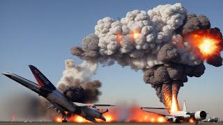 Happened 7 Minutes Ago in Marinka! Ukrainian Missiles Hit 9 Russia's Most Advanced SU-25 Fighter Jet