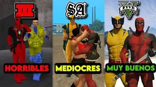 Así han EVOLUCIONADO los MODS de Deadpool & Wolverine en la saga GTA