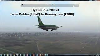 FlyJSim 737-200 v3: Dublin to Birmingham with FMS