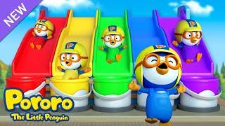 Learn Colors with Slides| T-REX Color Slides | Pororo Colors | Pororo the Little Penguin