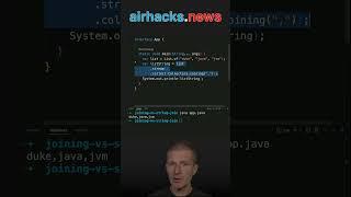 From Collectors.joining To String.join #java #shorts #coding #airhacks