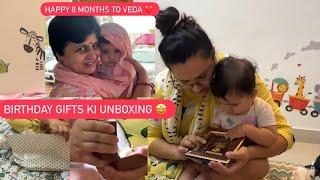 BIRTHDAY GIFTS KI UNBOXING  || HAPPY 8 MONTHS TO VEDA ️ ||ROHINIDILAIK