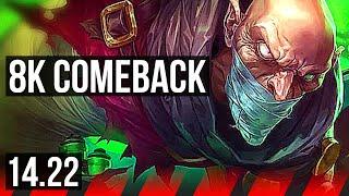 SINGED vs YORICK (TOP) | 8k comeback, 40k DMG, Godlike, 10/5/19 | KR Diamond | 14.22