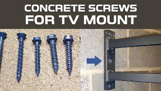 Tapcon concrete screws for TV mount: which anchors or screws for mounting TV on concrete wall?