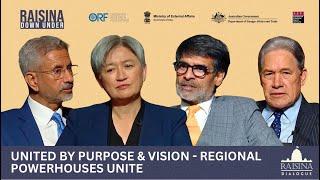 Foreign Ministerial Conversation with Penny Wong, Winston Peters & S. Jaishankar #RaisinaDownUnder