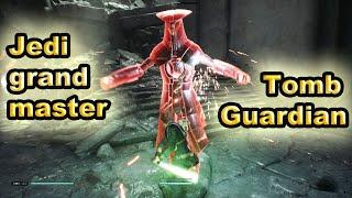 Star Wars Jedi Fallen Order fight Tomb Guardian. Jedi grand master.