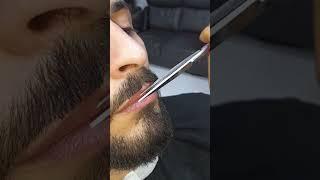 تعليم الحلاقة مع الكوافير ابوصاصا/تحديد الشنب+الشارب  بالمقص والمشطDetermination of mustache