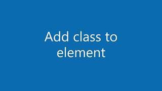 JavaScript add class onclick