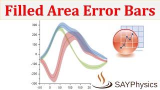 How to make error bars with filled area in origin