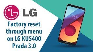 How to Factory Reset through menu on LG Prada 3.0 KU5400?