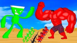 Rescue ALL HULK COLORS Family Vs MONSTER RADIATION Family: Monsters Ranked From Weakest To Strongest
