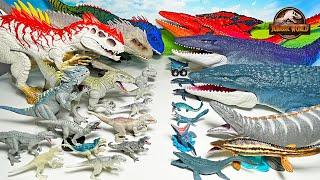 Extreme Toys Collection! Mosasaurus vs Indominus Rex - Jurassic World Dinosaurs Toys Camp Cretaceous