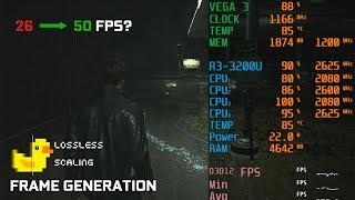 Lossless Scaling Frame Generation - Test in Low End Laptop