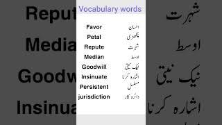 English Vocabulary words with Urdu/Hindi meanings