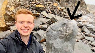 Huge LANDSLIDE Fossil Hunting! GOLDEN Ammonite, Ichthyosaur Paddle, Bones! | Fossil Hunter