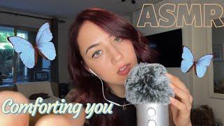 ASMR Comforting you… (fluffy mic brushing, gentle purring, calming words, hand movements)