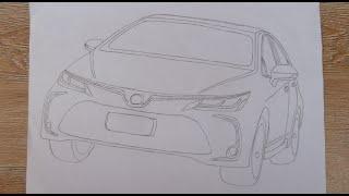 How to draw toyota corolla 2020