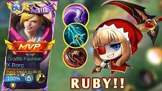 Ruby oh Ruby‼️x.borg brutal gameplay super agresif - best build xborg 2024