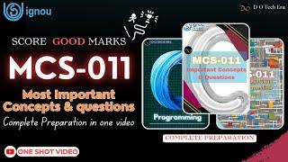 MCS 011 Complete Preparation in one video | MCS 11 Important Questions | One Shot | #imps