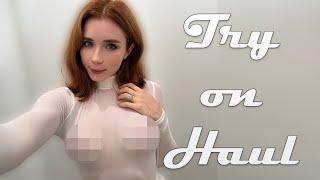 [4K] Transparent Clothes Haul with Sweetie Fox | See through Tops