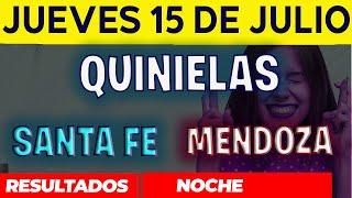 Resultados Quinielas Nocturna de Santa Fe y Mendoza, Jueves 15 de Julio