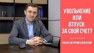 УВОЛЬНЕНИЕ ИЛИ ОТПУСК ЗА СВОЙ СЧЕТ? Работа во время карантина