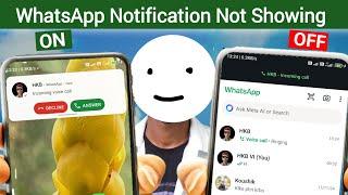 WhatsApp Video Call Not Showing on Home Screen  WhatsApp Notification Problem Solved