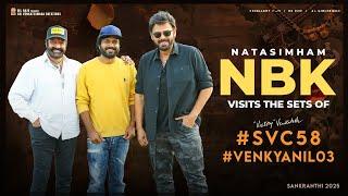 #NBK Visits #VenkyAnil3 x #SVC58 Sets | Victory Venkatesh | Anil Ravipudi | DilRaju