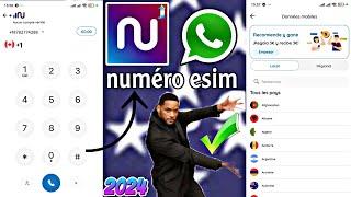 شرح كيفية الحصول على رقم امريكي للوتس اب من برنامج (numéro eSIM) تحديث جديد 2024