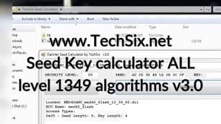 Seed Key calculator ALL Level ALL module 1349 Algorithm TechSix