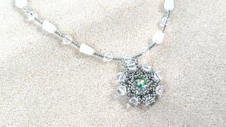 Meridian mandala pendant with the Sunny Solstice Potomac Beads Treasure box