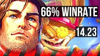 GAREN vs KLED (TOP) | 66% winrate, 6/1/2 | NA Grandmaster | 14.23